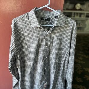 Nordstrom Men's Black and White Plaid Shirt